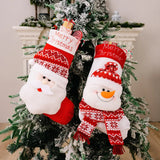 Christmas Decorative Socks 3D Elderly Elk Knitted Socks Children's Gift Bag Red Christmas Socks - V.I.P Digital Presence