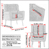 Modern Accent Chair Upholstered Foam Filled Living Room Chairs Comfy Reading Chair Mid Century Modern Chair  (Blackish Green) - V.I.P Digital Presence