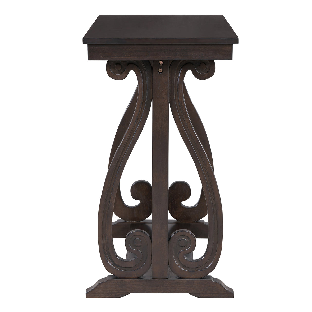 48-Inch Rustic Vintage Console Table --- Farmhouse Style Entryway Table with Open Shelf and Sturdy Construction  (Espresso) - V.I.P Digital Presence