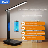 Folding alarm clock, time display, learning, reading, business, office, adjustable light, eye protection desk lamp - V.I.P Digital Presence