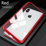 Double sided  Magnetic Case for iPhone X Clear Tempered Glass Magnet Adsorption Case - V.I.P Digital Presence