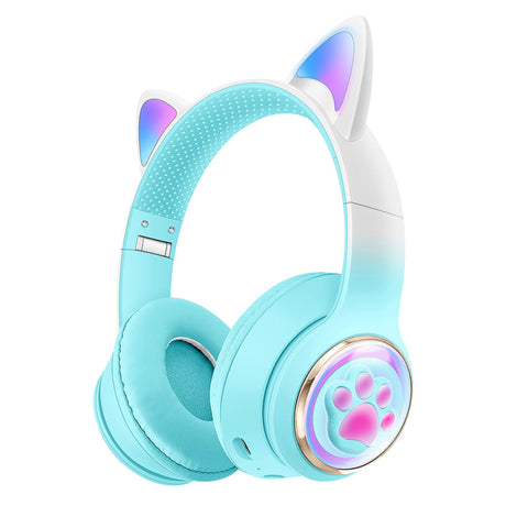 Luminous Cat Ears Cute Space Cabin Head Mounted Bluetooth Earphones Heavy Bass Gaming Wireless Earphones - V.I.P Digital Presence