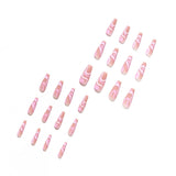 Rose Color Matching Line Press On Nail Fake Nail Patch Wearing Nail Finished Product - V.I.P Digital Presence
