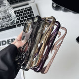 Electroplated hollow flame pattern phone case suitable for iPhone 15 Pro, simple all inclusive, Apple 14 anti drop protective cover - V.I.P Digital Presence