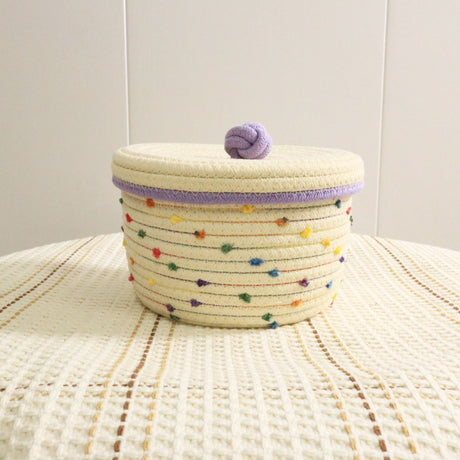 Creative desktop cosmetics storage woven basket - V.I.P Digital Presence