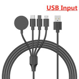 Mobile watch compatible with Apple iWatch four in one wireless charging cable digital wireless charger round four in one - V.I.P Digital Presence