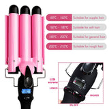 New Arrival Hair Curling Iron LED Ceramic Triple Barrel Hair Curler Irons Hair Wave Waver Styling Tools Hair Styler Wand - V.I.P Digital Presence