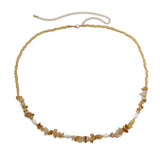 Gravel imitation pearl beach waist chain waist chain jewelry versatile single-layer bead body chain - V.I.P Digital Presence