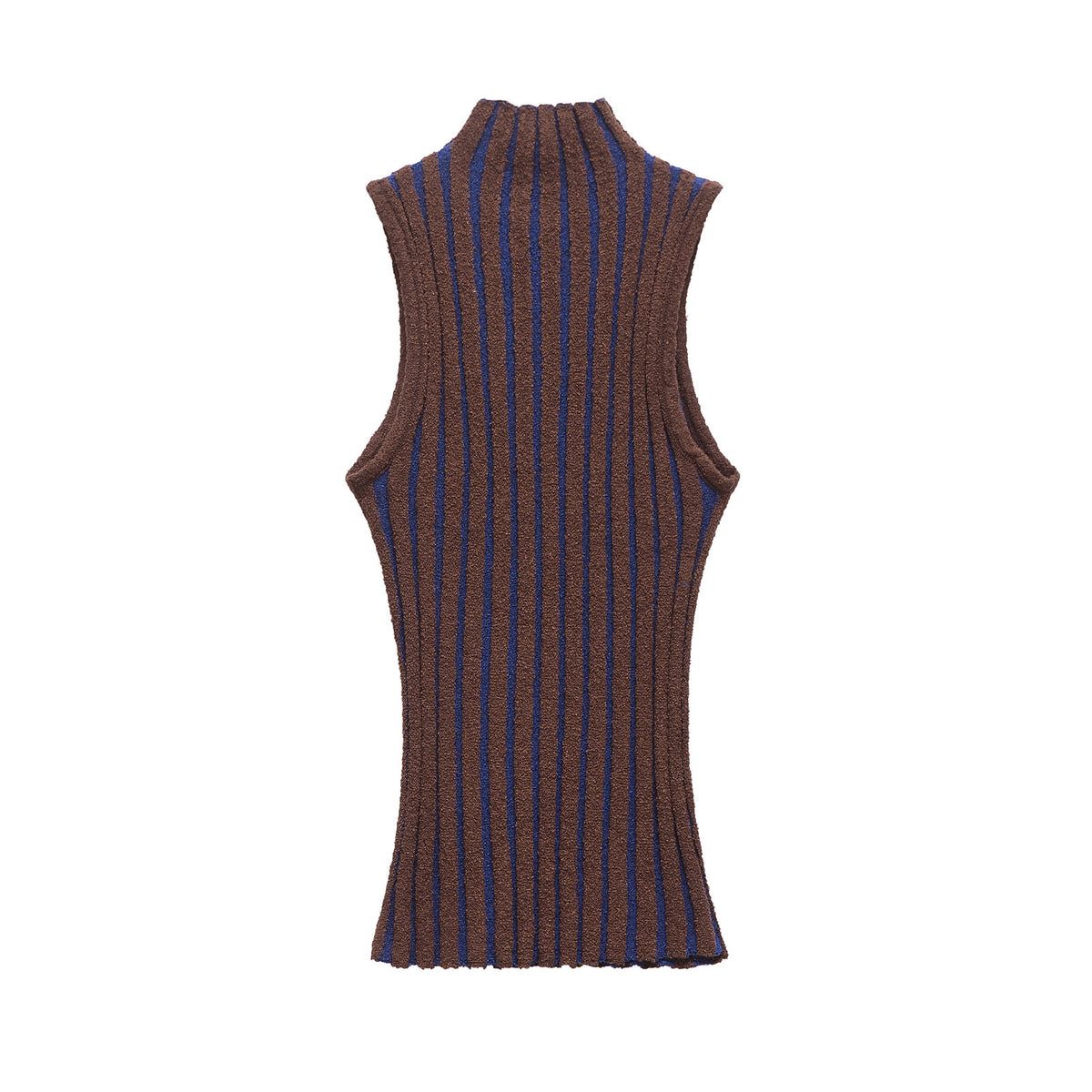 Half high neck sleeveless slim knit sweater for women - V.I.P Digital Presence
