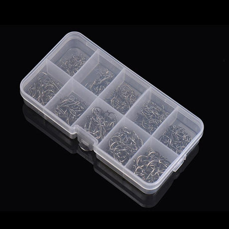 LEO 600PCS/BOX High Carbon Steel Fishing Hooks Sharp Barbed Circle   3#-12# - V.I.P Digital Presence