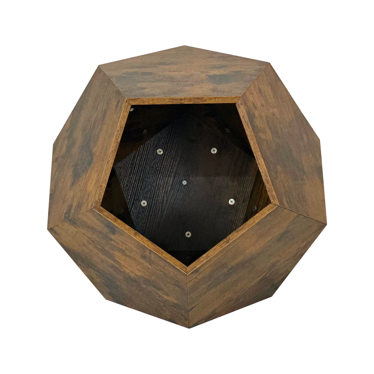 25.98'' Shaped Modern Pet Furniture Cat Kennel Side Table MDF Multi-Purpose Furniture Antique Wood Color - V.I.P Digital Presence