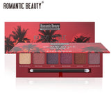 Romantic Beauty 6 Color Pearlescent Matte Eye Shadow Plate Sunset Pattern Eye Shadow With Brush Head - V.I.P Digital Presence
