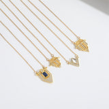 Roman retro flag design pendant necklace for women's collarbone chain - V.I.P Digital Presence