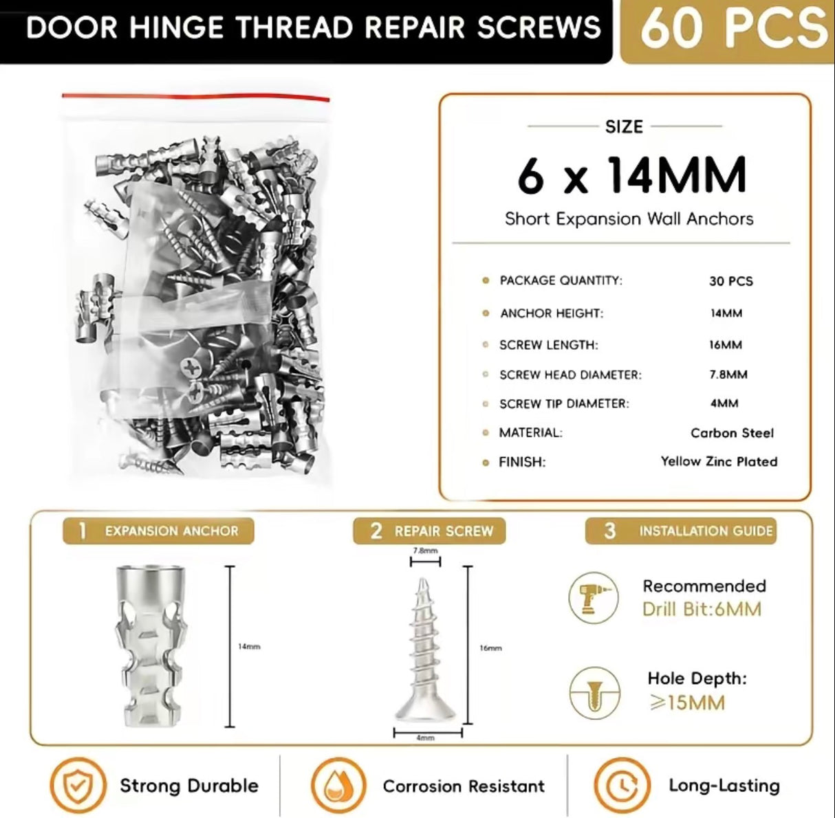 HingeFix Repair Screws