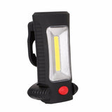 Linterna LED COB de 2 modos con gancho plegable magnético para colgar, ideal para iluminación práctica, 3 pilas AAA