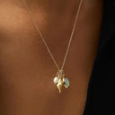 14K Gold-Plated Natural Crystal Conch Pendant Necklace - V.I.P Digital Presence