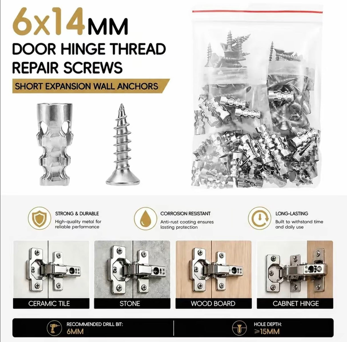 HingeFix Repair Screws