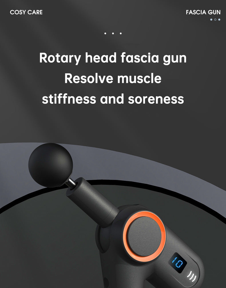 900-turn fascial gun USB charging massage angle rotatable full body muscle massage machine gun - V.I.P Digital Presence
