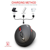 2.4G wireless mouse rechargeable vertical mouse with 7 buttons ergonomic design - V.I.P Digital Presence
