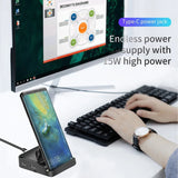 8 in 1 Type C HUB Docking Station Phone Stand USB C To HDMI-compatible Dock Power Charger Adapter For MacBook For Samsung HUAWEI - V.I.P Digital Presence