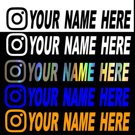 Custom username car stickers personalized Instagram motorcycle vinyl stickers - V.I.P Digital Presence