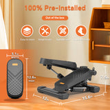 Home Office Exercise 330LBS Capacity Mini Stepper with Resistance Bands and LCD Monitor - V.I.P Digital Presence