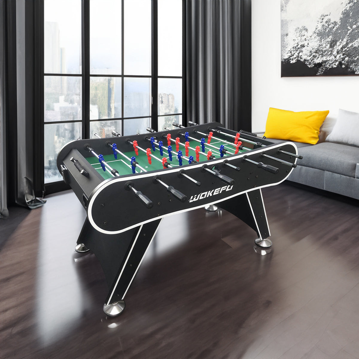 Table Soccer Arcade Game: Table Soccer Table - A match sized soccer table with 2 balls and 2 beverage racks - V.I.P Digital Presence