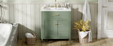 30-Inch Bathroom Vanity with Ceramic Sink Combination, Ample Storage - Features 1 Pullout and Multifunctional Shelf Dividers - V.I.P Digital Presence