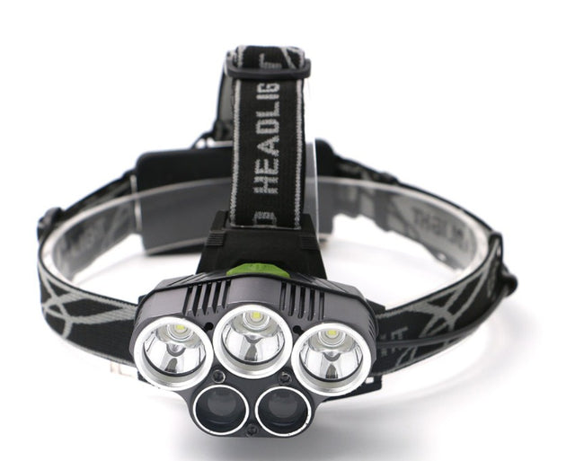 LED Headlamp 5 CREE XM-L T6 15000 lumens LED USB  Camping Hike Emergency Light - V.I.P Digital Presence