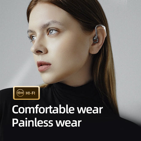 GT-R Bluetooth Earphones Hanging Ear Bone Conduction Wireless Bluetooth Earphones Long Range Office Business Digital Display Screen - V.I.P Digital Presence