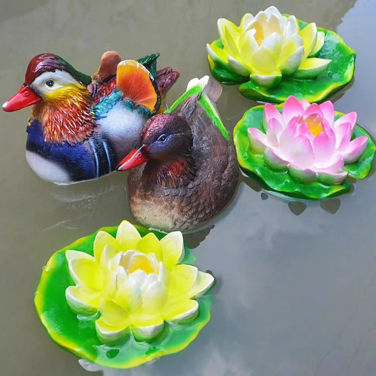 Floating Mandarin Duck Landscape Resin Decoration - V.I.P Digital Presence