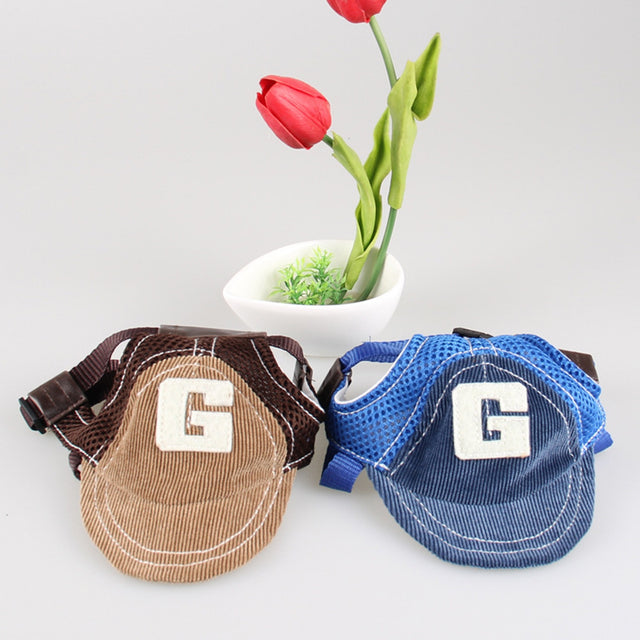 Sun Hat with G-Word Dog Design, Travel Sun Hat for Spring and Autumn, Outdoor Sun Protection with Mesh Ventilation, Pet Themed Baseball Cap - V.I.P Digital Presence