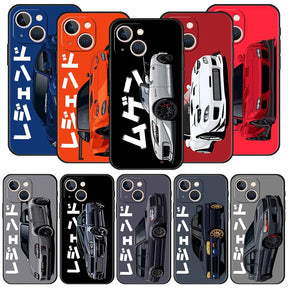 Luxury Phone Case For iPhone 11 12 13 15 14 Pro Max X XR XS 7 8 Plus SE 2020 Black Soft Cover Funda JDM Tokyo Drift Sports Car - V.I.P Digital Presence