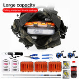 Men's Fishing Backpack: Equipped with bait box, equipment storage bag, pole holder, sling & shoulder bag design. - V.I.P Digital Presence