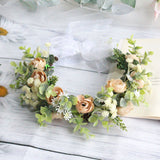 Forest style curled edge rose headband, simulated starry sky, eucalyptus wreath, bride's wedding dress, photography, headwear - V.I.P Digital Presence