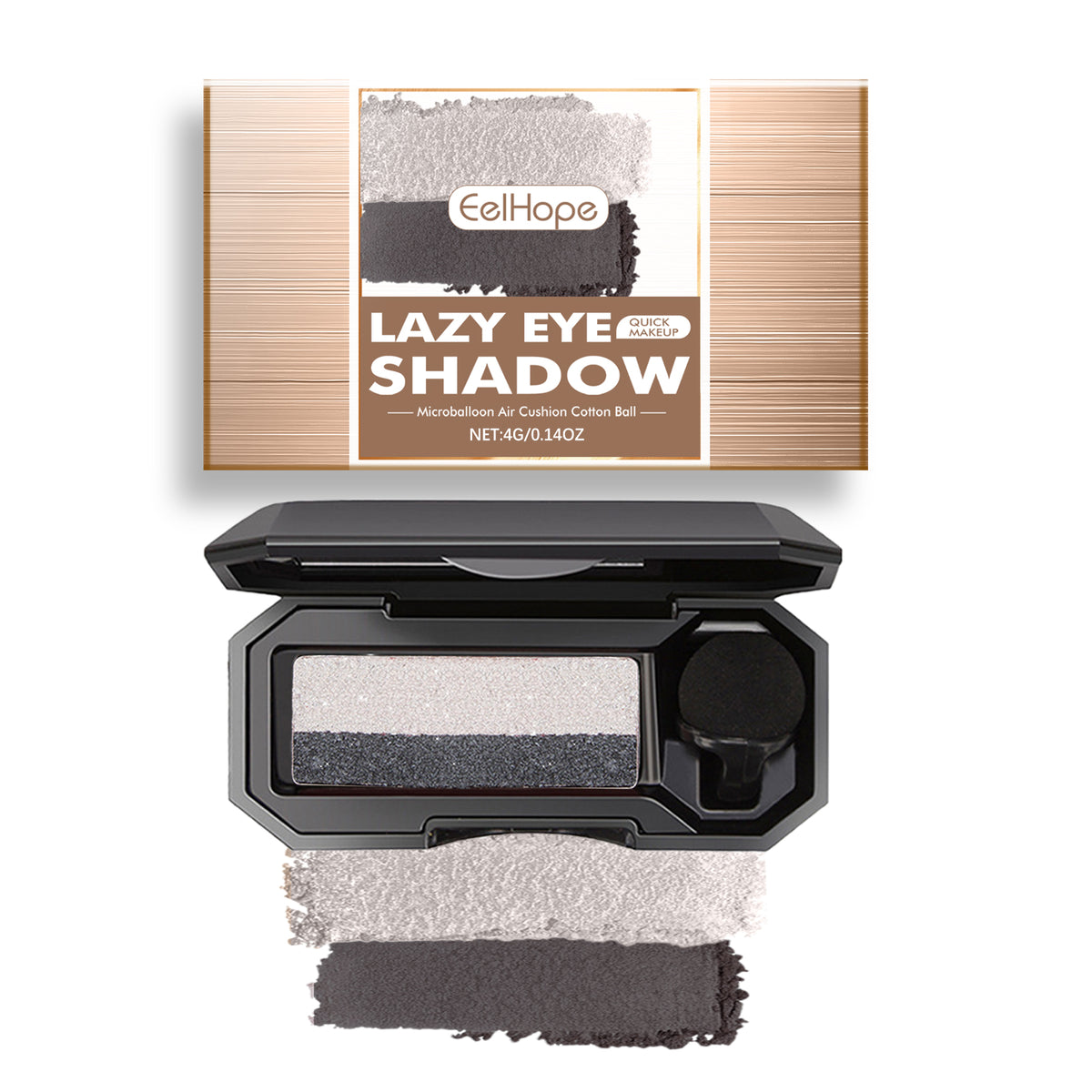 Lazy Eye Shadow, Natural Development Pearlescent Matte Beginner Daily Makeup Glitter Eyeshadow - V.I.P Digital Presence