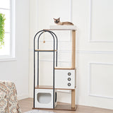 cat climbing frame,Cat Tree,Modern Cat Tower, Multi-Level Cat Condo with 1 Caves,2 Scratching Posts,Perch,for Indoor Cats - V.I.P Digital Presence