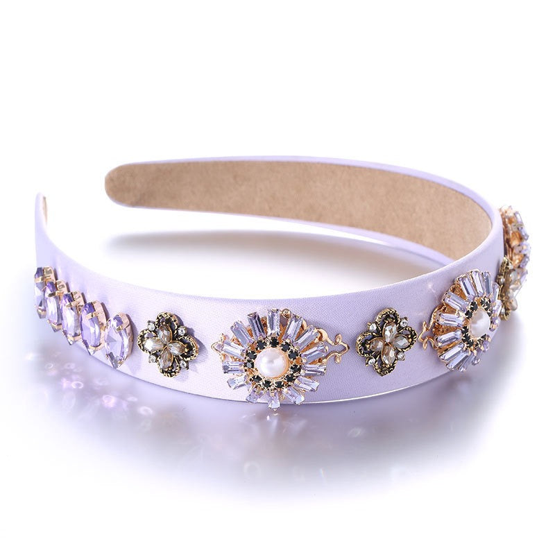 Fashionable Baroque Retro Set Water Diamond Flower Headband - V.I.P Digital Presence