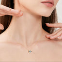1 Carat Moissanite 925 Sterling Silver Necklace - V.I.P Digital Presence