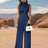 Ruched Mock Neck Sleeveless Jumpsuit - V.I.P Digital Presence