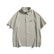 Pocket embroidery workwear short sleeved shirt men's and women's loose half sleeved shirt - V.I.P Digital Presence