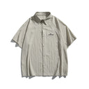 Pocket embroidery workwear short sleeved shirt men's and women's loose half sleeved shirt - V.I.P Digital Presence