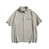 Pocket embroidery workwear short sleeved shirt men's and women's loose half sleeved shirt - V.I.P Digital Presence
