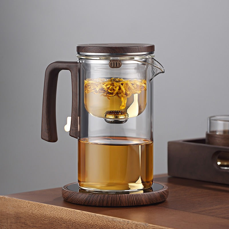 Xiaoman Waist new rodless elegant cup, one click magnetic suction filter glass tea pot, automatic tea separation tea cup - V.I.P Digital Presence