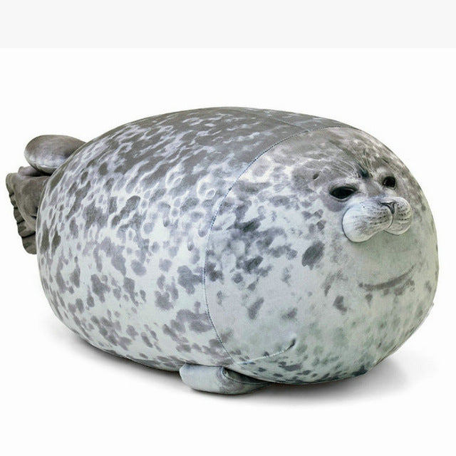 Juguetes de peluche de foca novedosos en 3D, almohada de peluche de león marino, almohada suave de foca para fiestas, almohada para dormir de bebé, cojín para silla