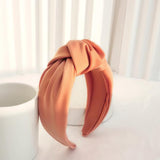 New Fashion Women Headband Adult Wide Side Solid Color Hairband Center Knot Turban Casual Hair Accessories Wholesale - V.I.P Digital Presence