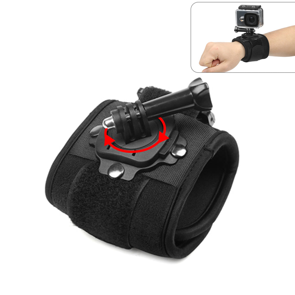 Correa de muñeca con rotación de 360 ​​grados para GoPro Hero 7, 5, 6, 4 Session, Xiaomi Yi 4K Lite, SJ4000, H9, accesorio para Go Pro