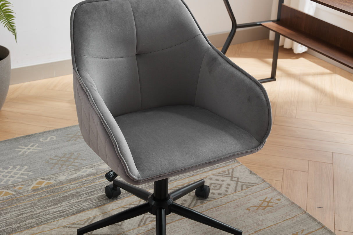 Velvet Office Desk Chair, Modern Home Desk Chair with Wheels , Vanity Chairs for Living Room, Bedroom,Study Room - V.I.P Digital Presence