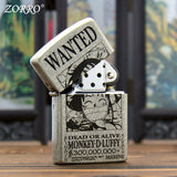 ZORRO Zoro Ancient Silver Pirate King Luffy Kerosene Lighter - V.I.P Digital Presence
