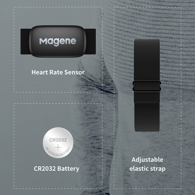 Magene McKing Heart Rate Belt Sensor Cycling Computer Heart Rate Monitor Heart Rate Waterproof Bluetooth ANT+ - V.I.P Digital Presence